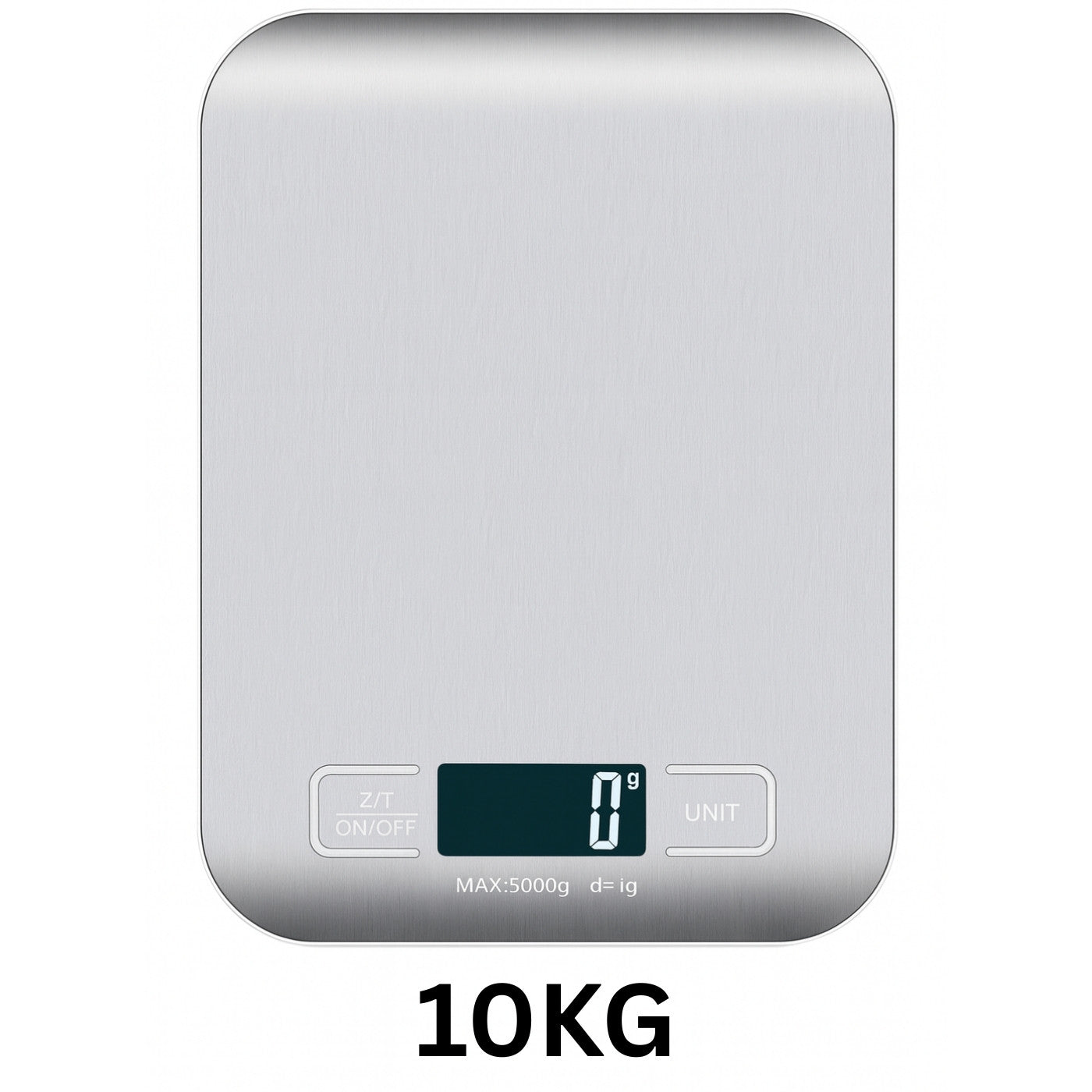 Digital kitchen scale with a white background